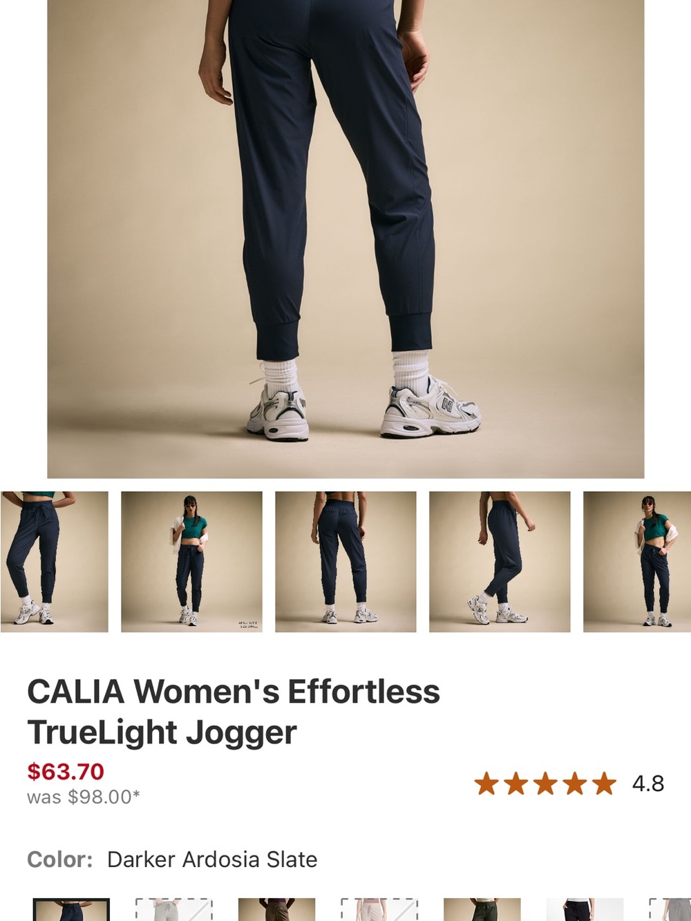 CALIA by Carrie Underwood Darker Ardosia Slate Track Joggers